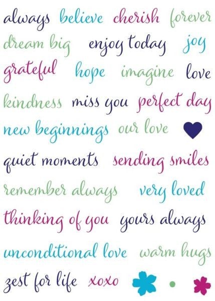 A to Z Sentiments - Clear Stamps