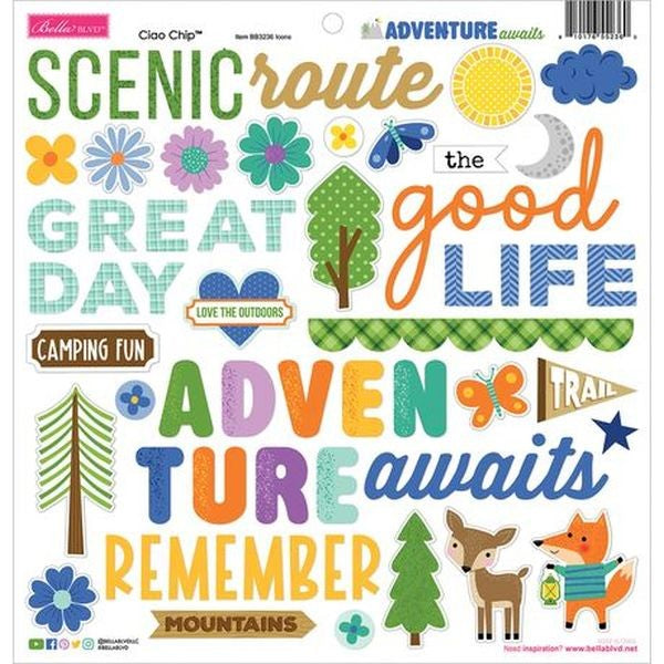 Adventure Awaits - Chipboard Icons