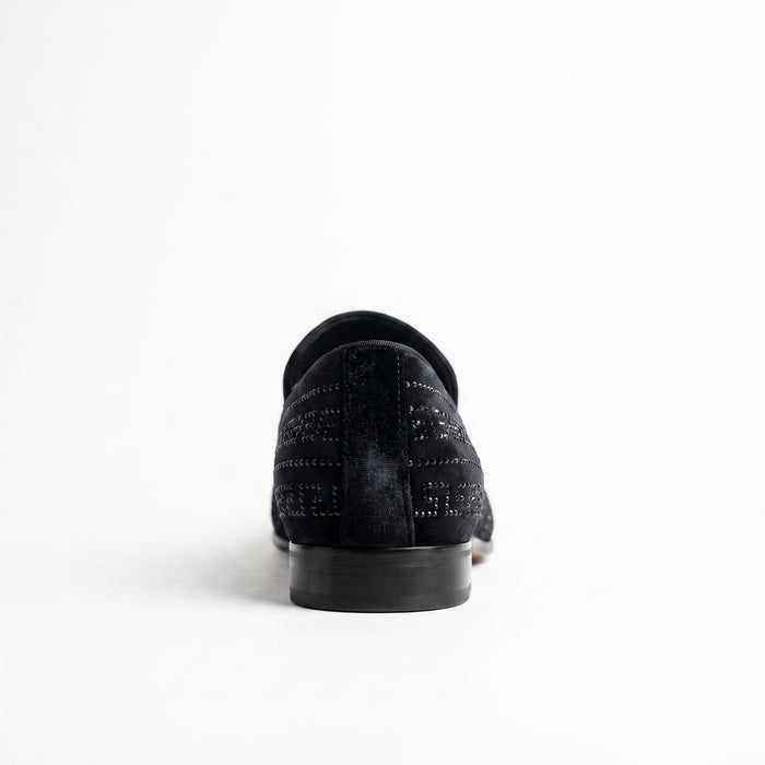 After Midnight Vincent Greek Key Crystal Loafer