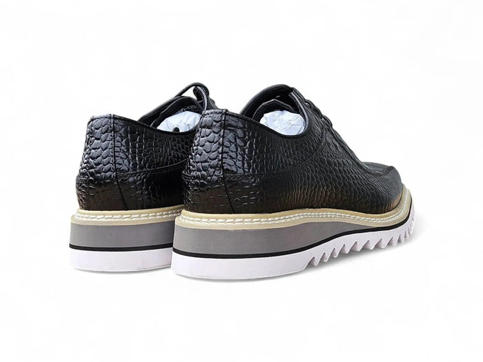 Alligator Embossed Leather Derby