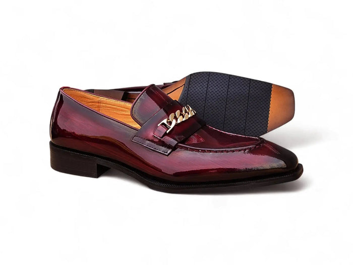 Amber Patent Leather Chain Loafer