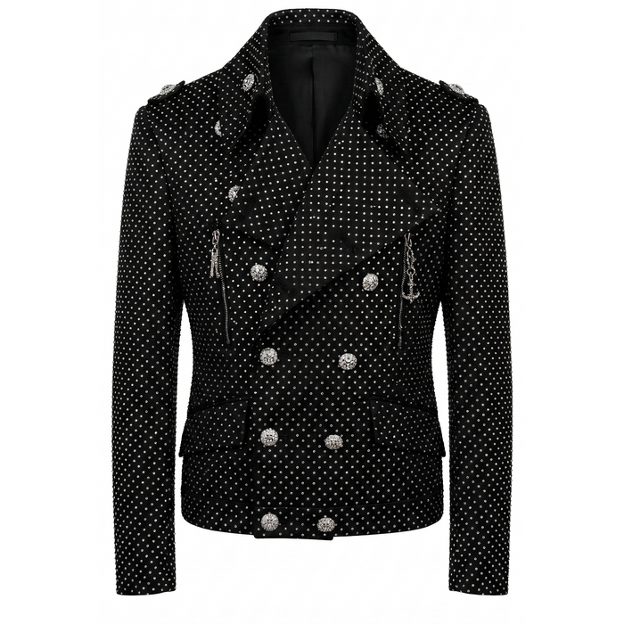 Angelino Crystal Obsidian Monarch Jacket