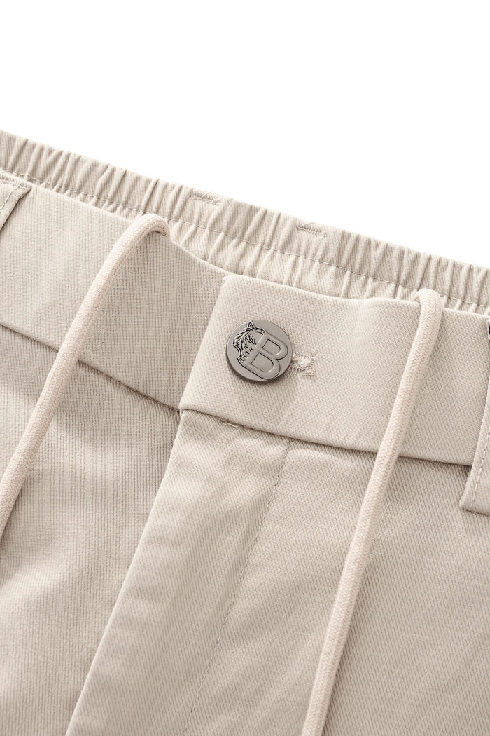 Apex Drawstring Stretch Shorts BEIGE