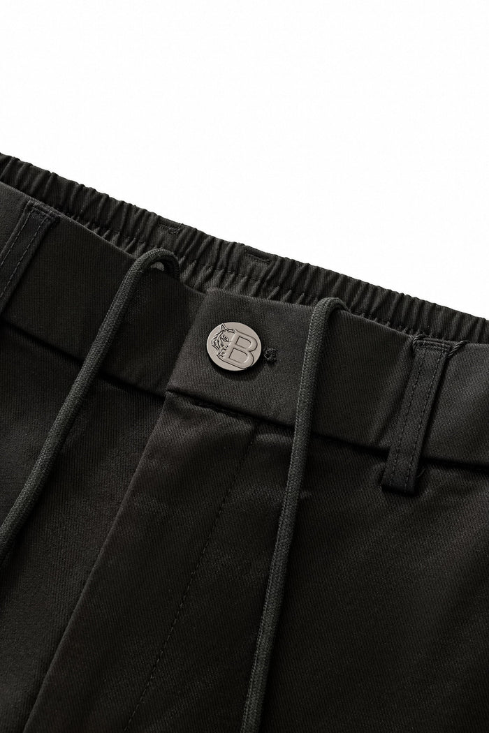 Apex Drawstring Stretch Shorts BLACK