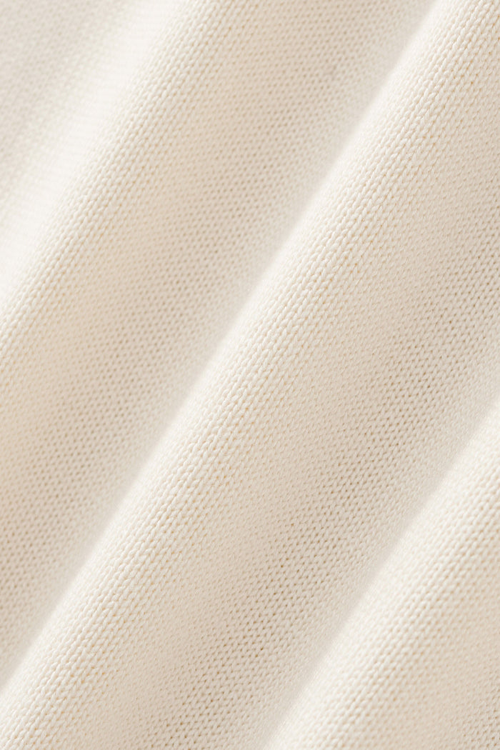 Axis Contrast Stitch Knit LS IVORY