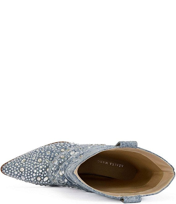 Azalea Wang Christos Denim Western Boot