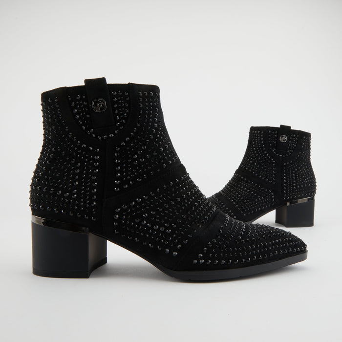 Azura Heavena Black Crystal Boot