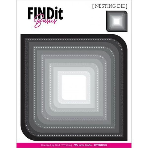 Basics Nesting Dies - Stitched Dual Corner Squares