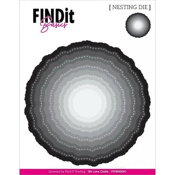 Basics Nesting Dies - Stitched Wavy Circles