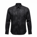 Bespoke Black Abstract Botanical Wash Button Up Shirt