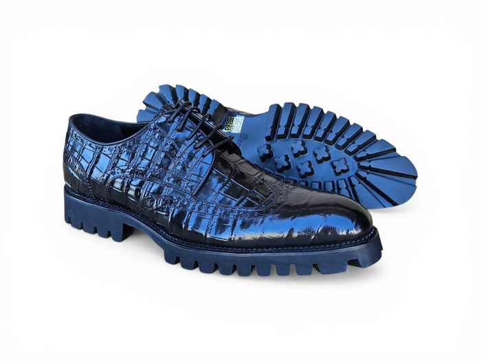 Blucher Style Alligator Embossed Oxford