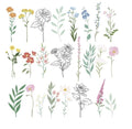 Breakfast in Bed - Die Cut Floral Stickers