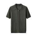 Breeze Mesh Zip Knit SS Shirt ARMY GREEN
