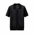 Breeze Mesh Zip Knit SS Shirt BLACK