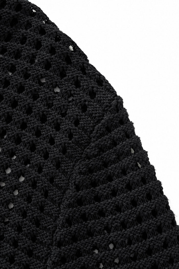 Breeze Mesh Zip Knit SS Shirt BLACK