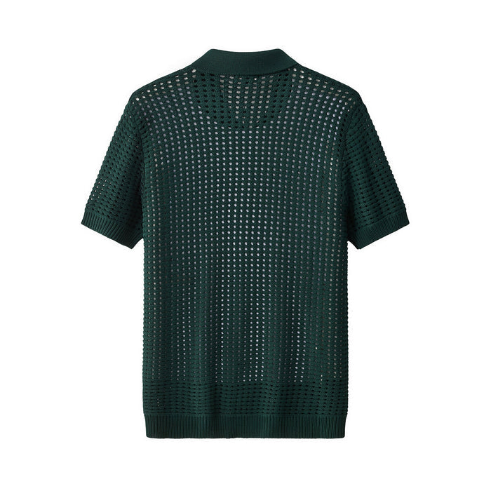 Breeze Mesh Zip Knit SS Shirt HUNTER GREEN