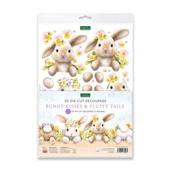Bunny Kisses & Fluffy tails - Die Cut Decoupage