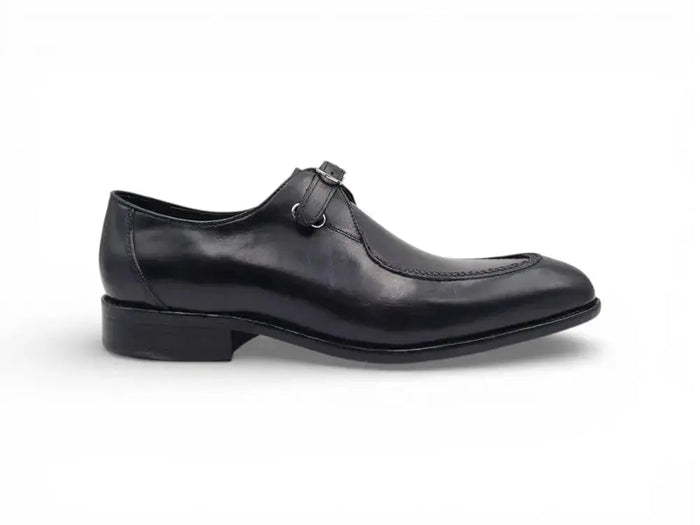 Burnished Moc Toe Single Monk Loafer