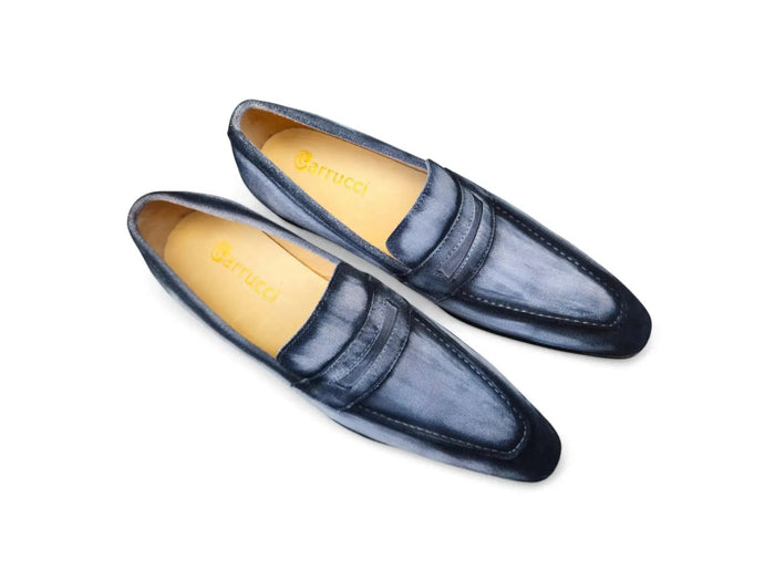 Burnished Suede Penny Loafer