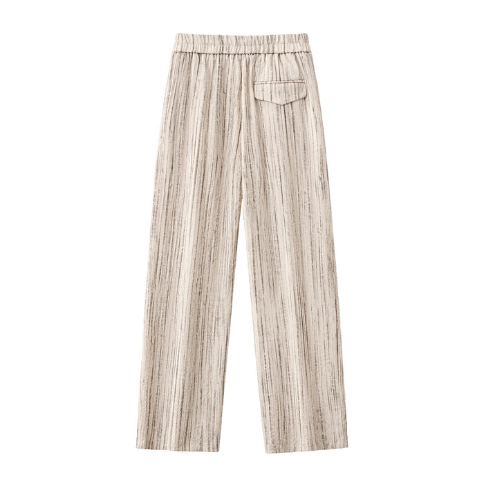 Canyon Set – Printed LS Shirt & Pleated pant TAUPE