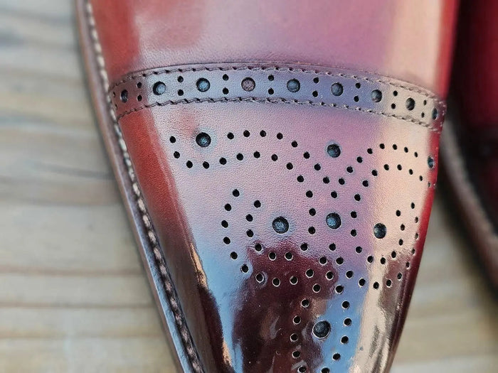 Cap Toe Lace-up in Leather Sole