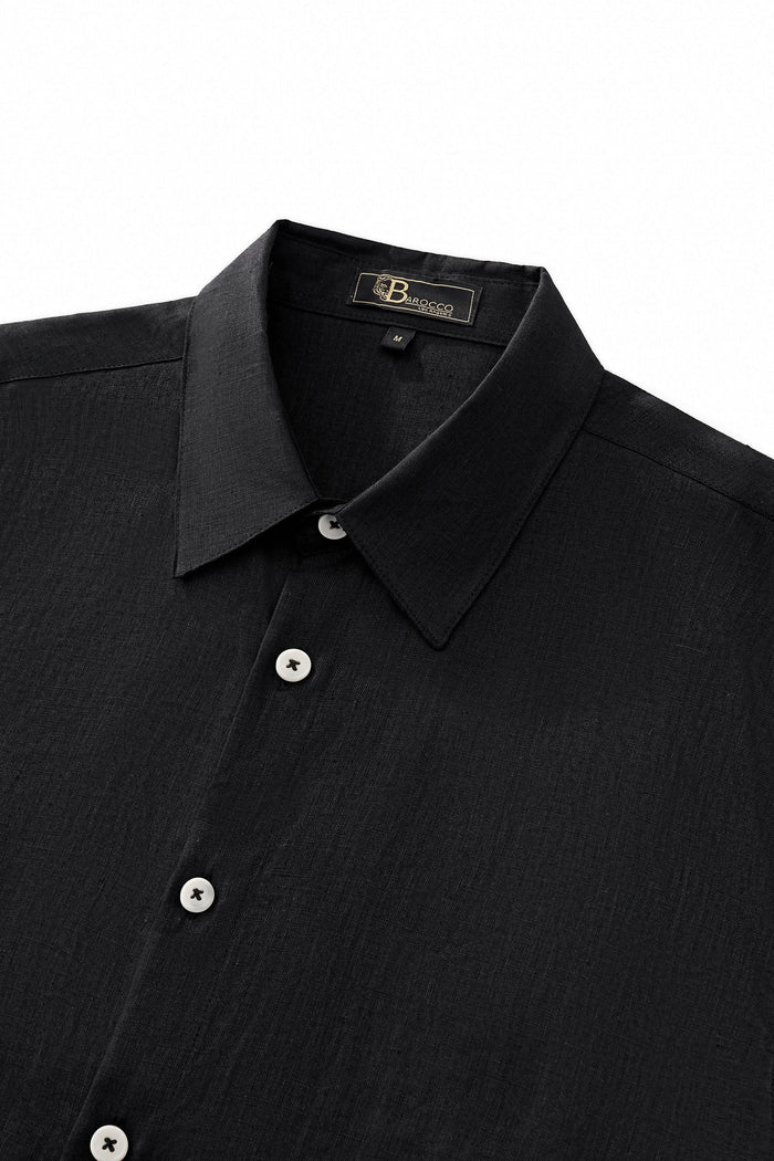 Capri Linen Shirt BLACK