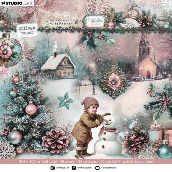 Christmas Blush - Paper Pad - Backgrounds & Elements