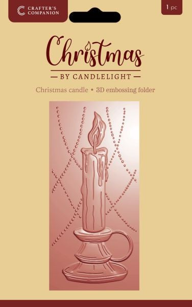 Christmas by Candlelight - 3D Embossing Folder - Christmas Candle