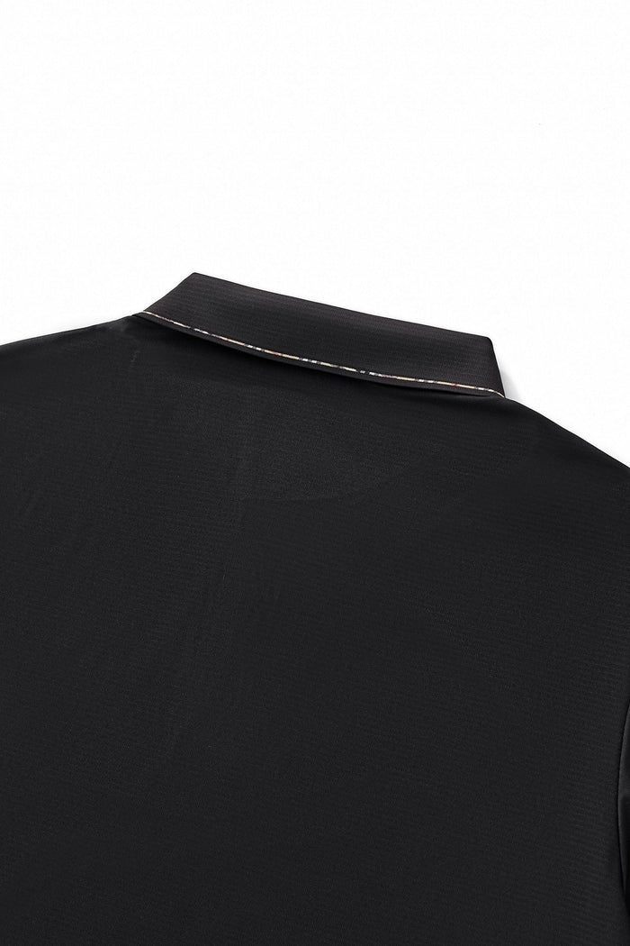 Contrast Trim Detail Polo – El Baron BLACK