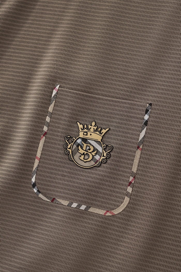 Contrast Trim Detail Polo – El Baron BROWN