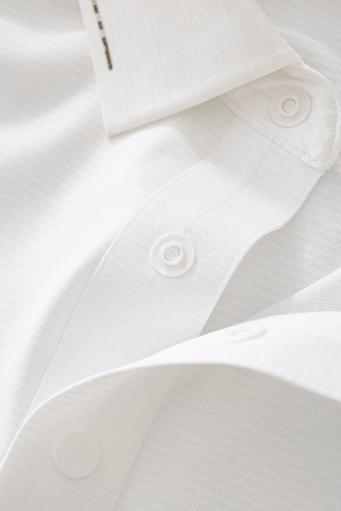 Contrast Trim Detail Polo – El Baron WHITE