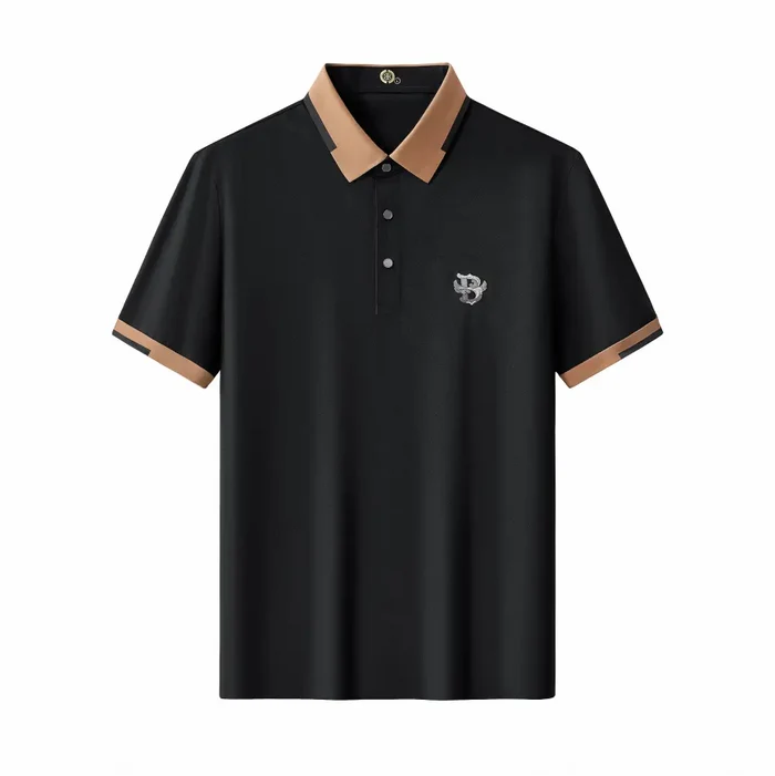Contrast Trim Performance Polo - El Baron BLACK