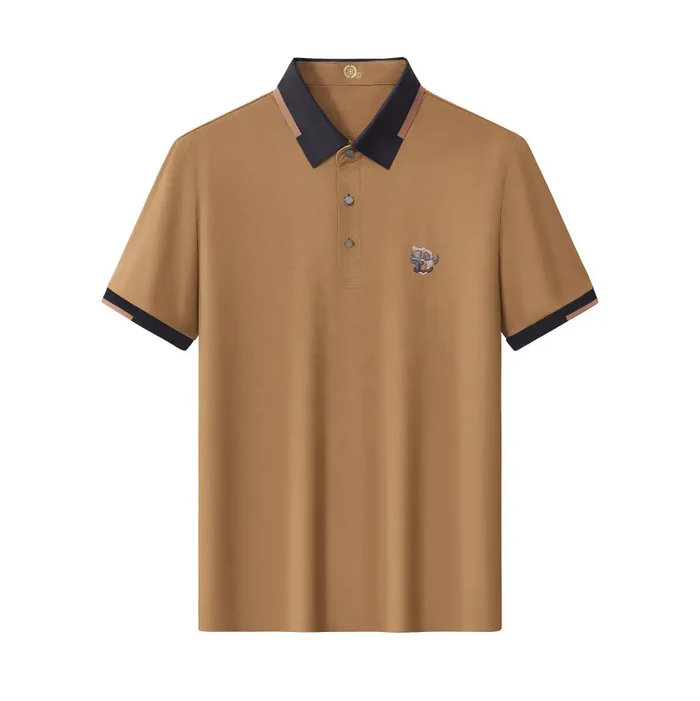 Contrast Trim Performance Polo - El Baron KHAKI