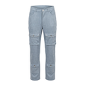 Copper Rivet Blue Studded Faux Suede Pants