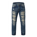 Copper Rivet Dark Blue Ripped Jeans
