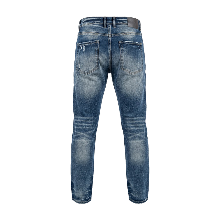 Copper Rivet Dark Blue Ripped Jeans