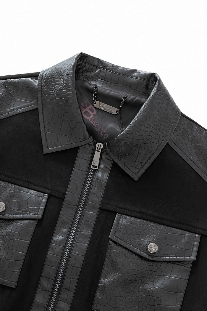 CrocEdge Dual-Fabric Zip Jacket BLACK