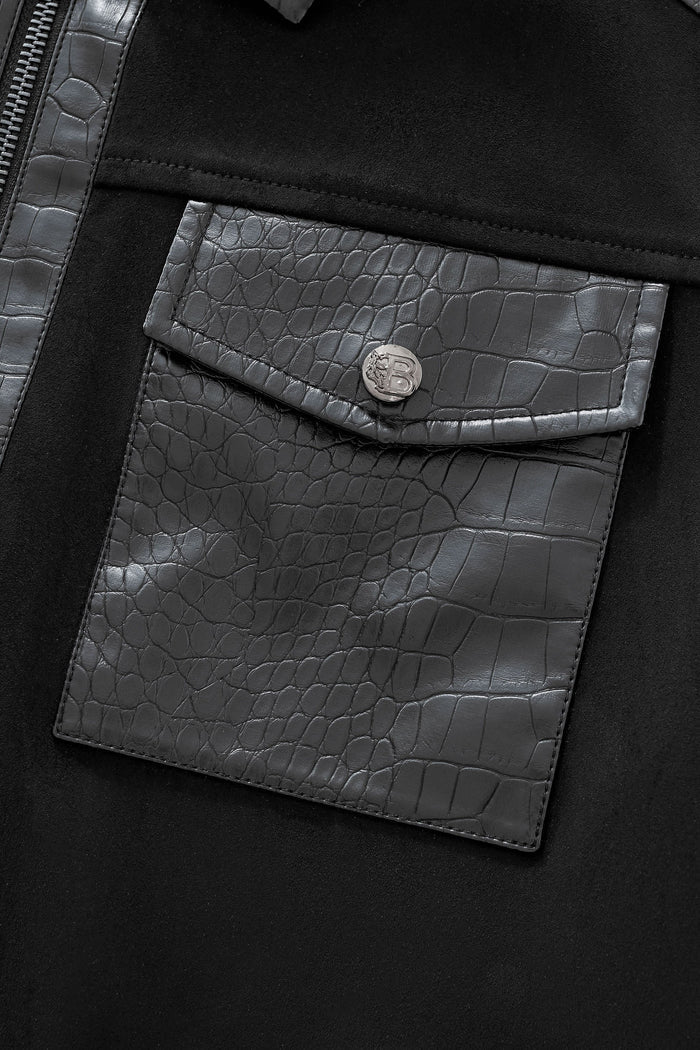 CrocEdge Dual-Fabric Zip Jacket BLACK