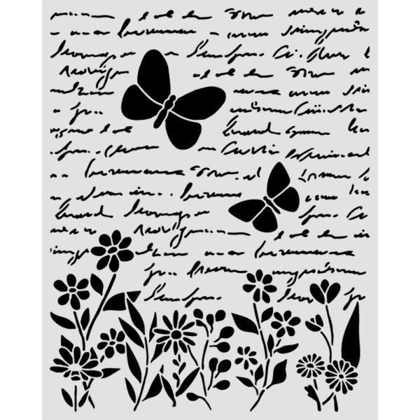 Daisy Art - Stencil - Letter and Butterfly