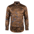 DeNiko Brown Crystal Dress Shirt