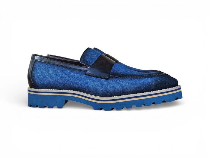 Denim Loafer in Lug Sole