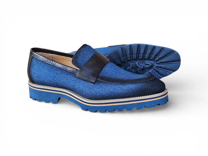 Denim Loafer in Lug Sole