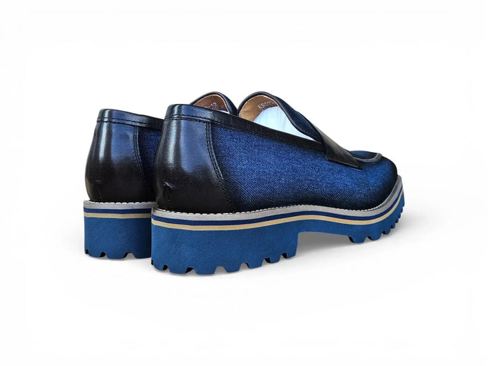 Denim Loafer in Lug Sole