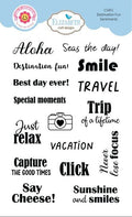 Destination Fun - Clear Stamps - Sentiments