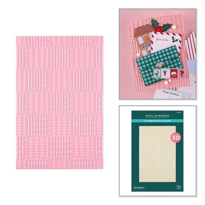 Diamond Blocks - 3D Embossing Folder