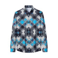 Diamond Plaid Stretch Shirt – El Baron BLUE