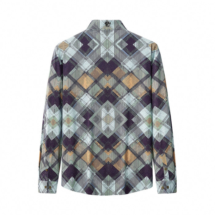 Diamond Plaid Stretch Shirt – El Baron KHAKI