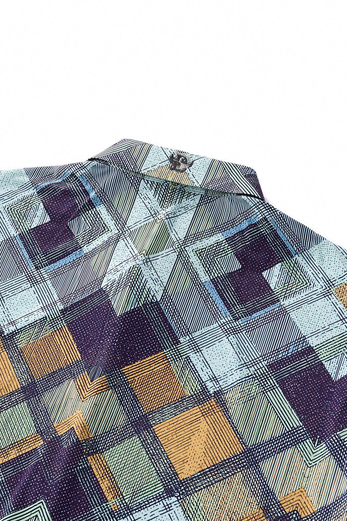 Diamond Plaid Stretch Shirt – El Baron KHAKI