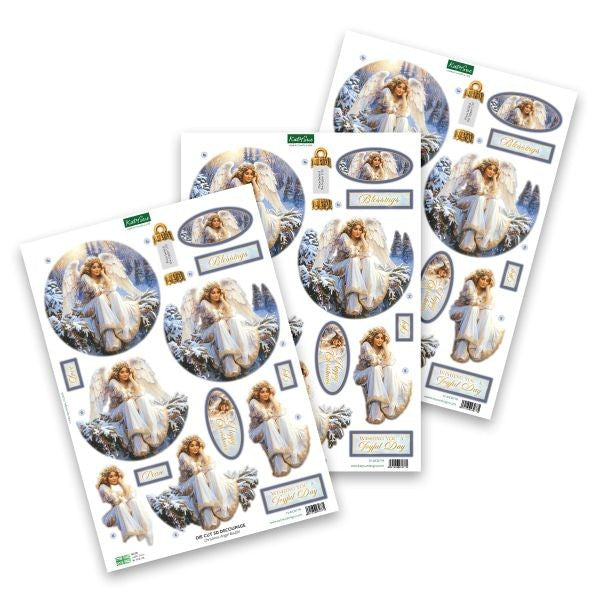 Die Cut Decoupage - Christmas Angel Bauble