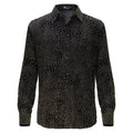 Dinner and Drinks Button-Up Shirt BLACK/GOLD - Dudes Boutique
